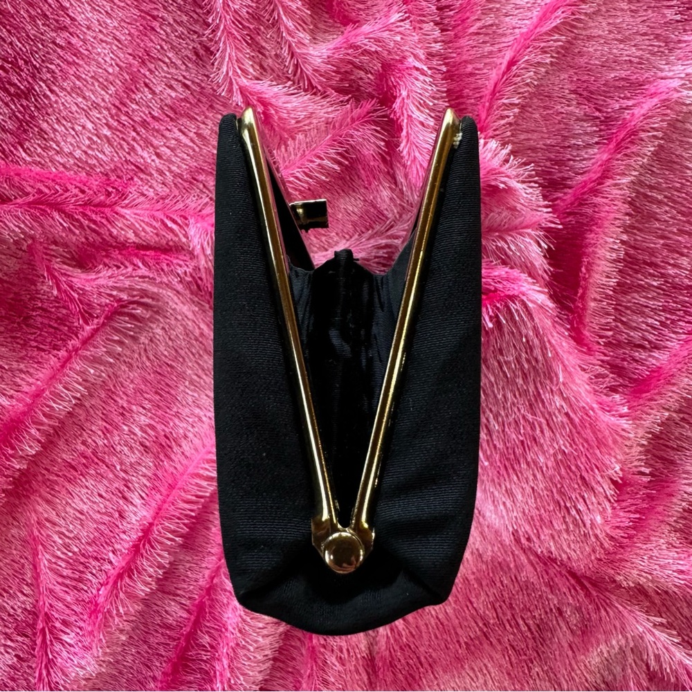 Clutch Evening Bag Black Simple Elegant (~11” x 4.5”) - Picture 6 of 12